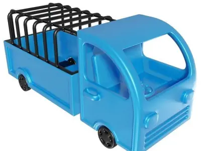 Classic Cartoon Truck Low-poly 3D model