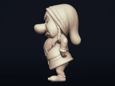 Grumpy - One of the seven Dwarfs - printable 3D print model
