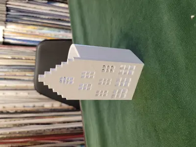 AMSTERDAM HOUSES TEALIGHT HOLDER SET 5 HOUSES PENHOLDER 3D print model