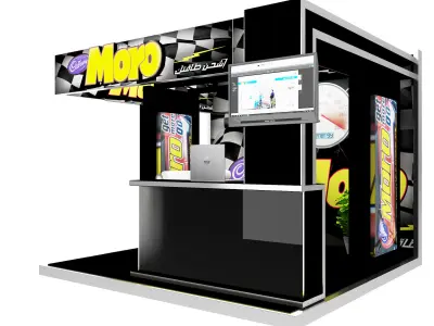 Booth Exhibition Stand a381a  3D model