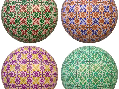 tile patterned 91-seamless-4k-pbr  3D model