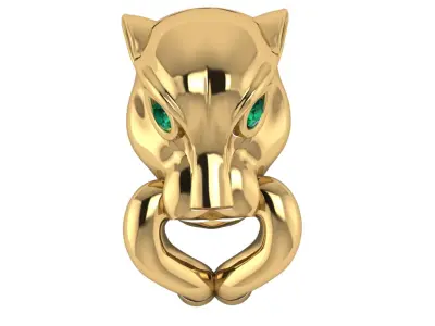Panther pendant 3D printable for gold and silver 3D print model