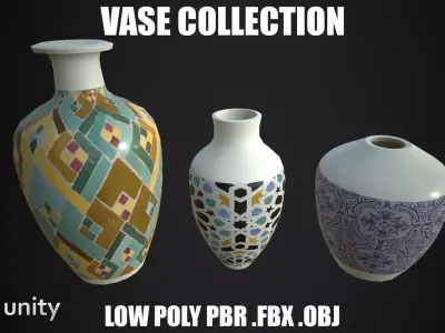 Low Poly Vases vase fx Low-poly 3D model