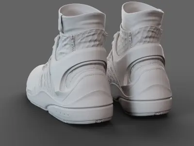Realistic Cyberpunk Sport Shoes 3D model