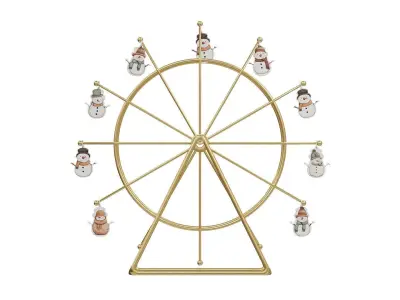 FERRIS Wheel winter decoration 3D model
