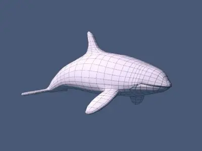 Killer Whale Low-poly 3D model