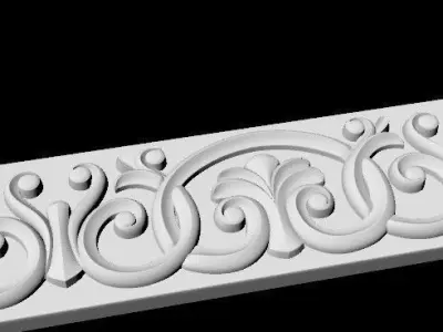 Central decor ornament for furniture 3D model 383