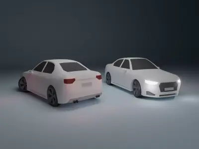 Low Poly Car Low-poly 3D model