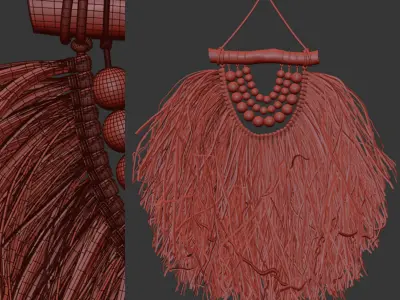 Raffia Handmade Boho 3D model