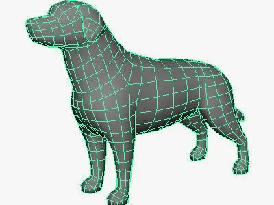 Low Poly Labrador Retriever Low-poly 3D model