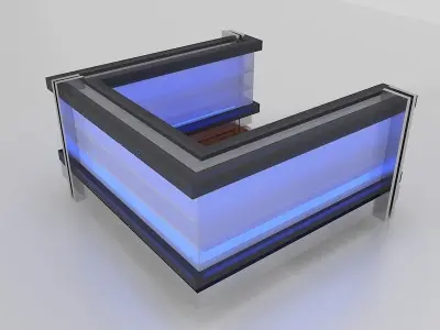 Kiosk Partition Booth a414b 3D model