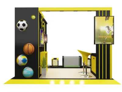 Booth Exhibition Stand a605A 3D model