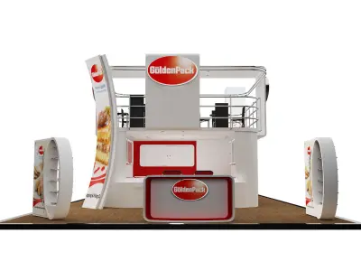 Booth Exhibition Stand a358b 3D model