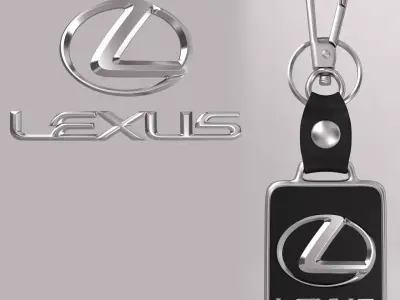 Lexus car logo keychain 3d model  3D model