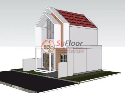House 7x8m code 636 - Sketchup 3D model 3D model 3D model