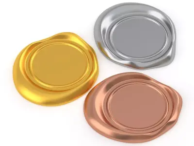 Wax seal Collection 3D model