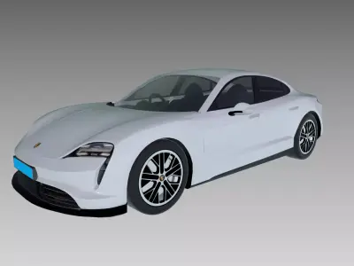 Porsche taycan Turbo 2019 3D model