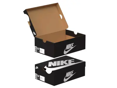 Nike Shoe Box PBR 03 Low-poly 3D model