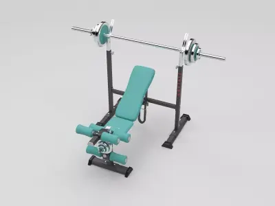 Weight Bench 3D model