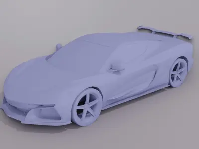 2023 Chevrolet Corvette C8 Z06 Low-poly 3D model