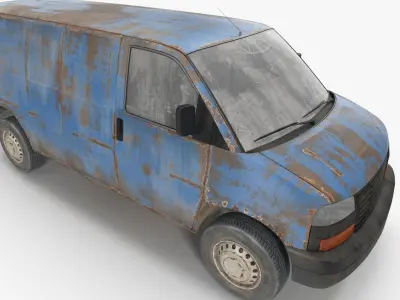 Rusty van 03 3D model