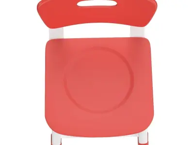 Kids Adjustable Seat Height Chair Red 3D model