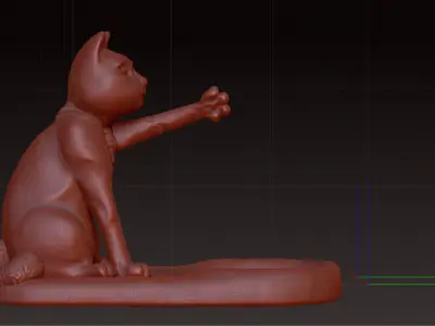 3D Printable Cat Candleholder 3D print model