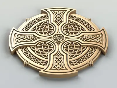 Round rosette 037 Celtic 3D model