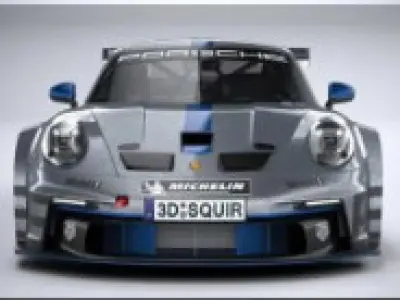 potche 911 GT3 cup 2021 Low-poly 3D model