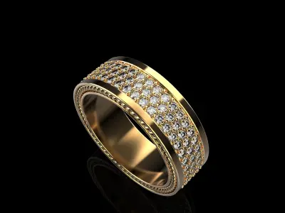 Wedding ring model 670 3D print model