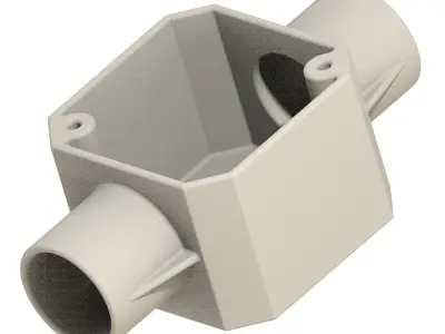 Premium Two Way Junction Box 3D print model