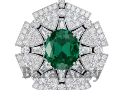 Royal Emerald Flower  3D print model