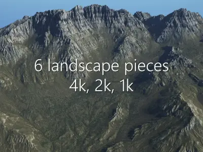 Provence landscape terrain collection game engine 3D model Low-poly 3D model