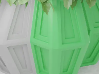 4 Hexa Flower Pot Vase 3D print model