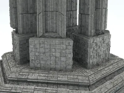 Sci Fi Shapes - Dystopia Building 1 Low-poly 3D model