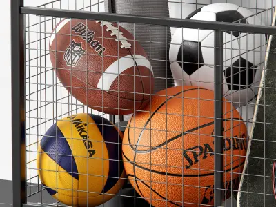 Sports set Inventory Organizer 3D model purchase