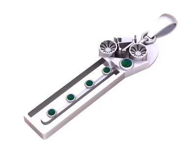 Mech Tech Bar Pendant Mechanica 3D Printable Model 3D print model