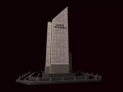 city of angles 3 sculpture pipe squared vases decorative  3D model