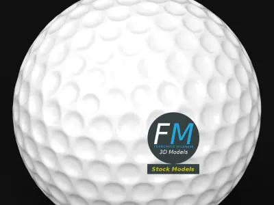 Golf ball 3D model 11