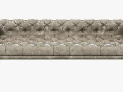 Restoration Hardware Italia Chesterfield Leather Sofa 3D model