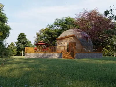 Geodesic Dome Guest House  3D model