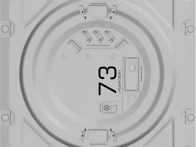 sci-fi hatch panel Free 3D model