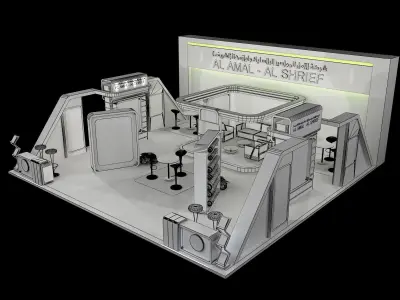 Booth Exhibition Stand a393 3D model