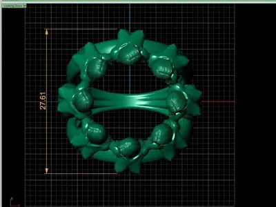 Fashion Ring Girl Jewelry 3D print model