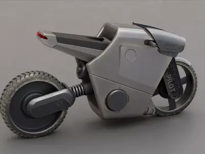CYBER BIKE-01 Rigged 3D model