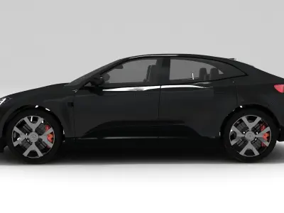 Polestar 4 2024 black 3D model