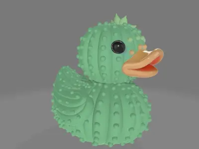 Cactus Rubber Duck 3D print model