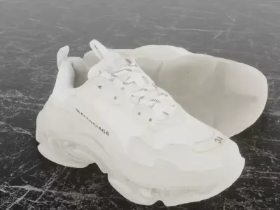 BALENCIAGA TRIPLE S 3D SHOES Low-poly 3D model