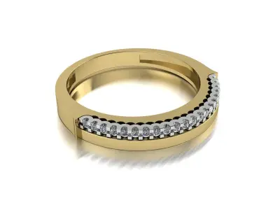 Jewelry Ring Gold 3D print model 10