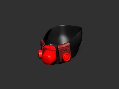 helmet high poly sculpt 3d printable  3D model 5